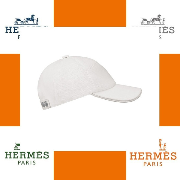 HERMES エルメススーパーコピー Jumpコットンリネンキャンバスキャップホワイト H161058N 9057