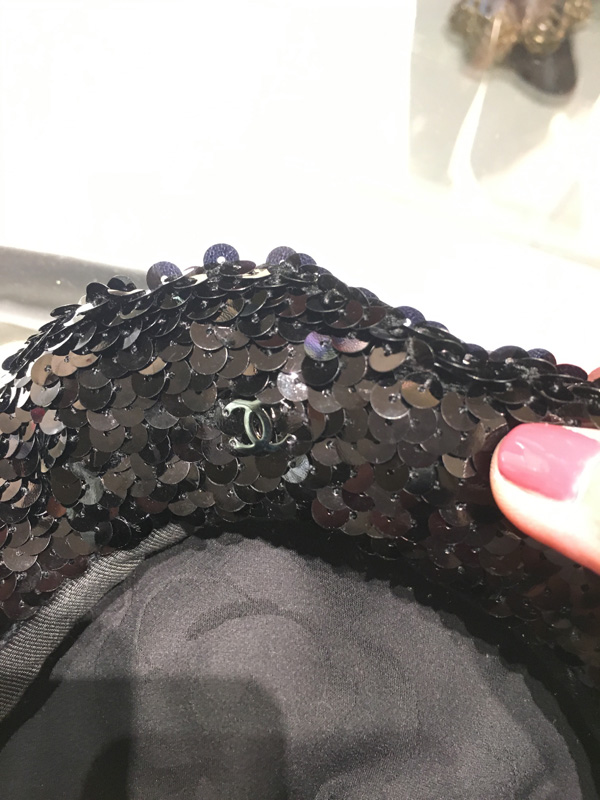 CHANELシャネルスーパーコピー 2017新作 クルーズ CCロゴ スパンコール ベレー帽