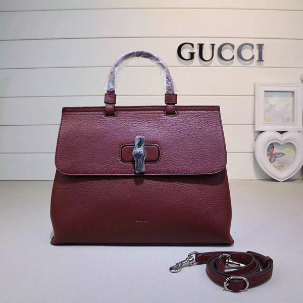 2015/16秋冬新作 GUCCI(グッチコピー) Bamboo デイリーレザーバッグ