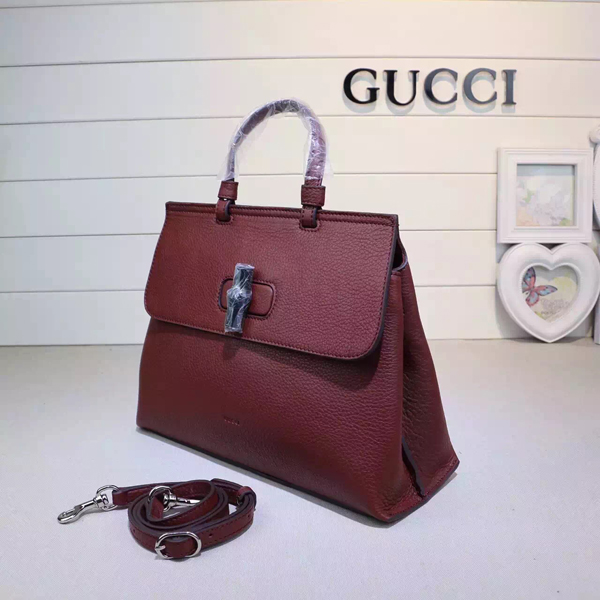 2015/16秋冬新作 GUCCI(グッチコピー) Bamboo デイリーレザーバッグ