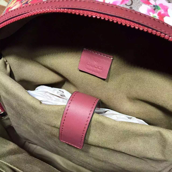 2016新作先取り☆【GUCCI】グッチコピー gg supreme canvas blooms backpack 405019 KU2BN 8693