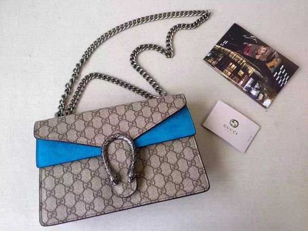 GUCCI(グッチコピー) 2015-16秋冬新作☆SALE セレブ愛用 GUCCI DIONYSUSショルダーバッグ Blue