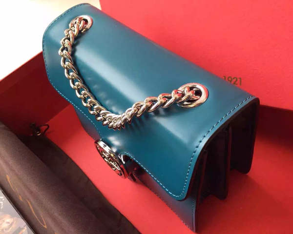 2016新作 GUCCI グッチコピー ポリッシュレザーショルダーバッグ 387609 DKE0N 4910