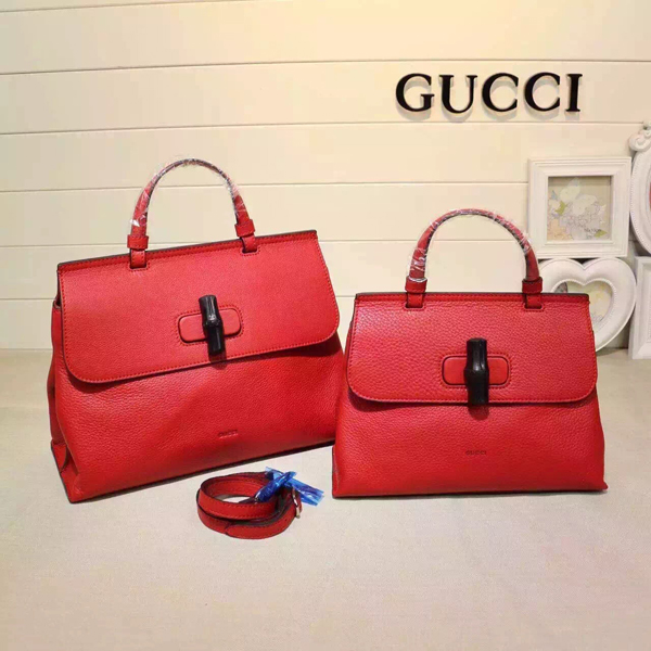 2016AW★GUCCI グッチコピー バンブーデイリー 2WAY レザー バッグ 392013 A7M0N 6523