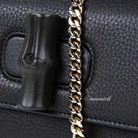 2016新作 GUCCI ☆グッチコピー Miss bamboo leather shoulder bag☆