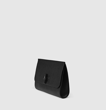 2016新作★【GUCCI】グッチコピー bamboo daily leather clutch black 387220 A7M0N 1000