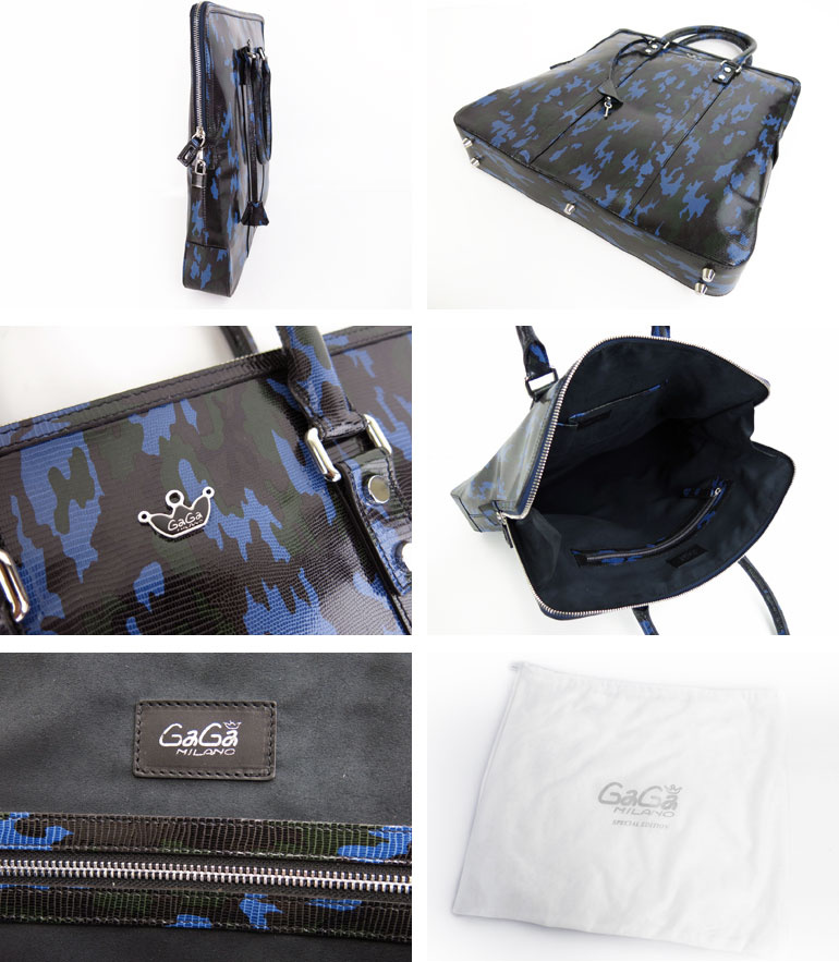 ガガミラノバッグスーパーコピー BIGBAG B03CB トートバッグ ブルーカモフラ