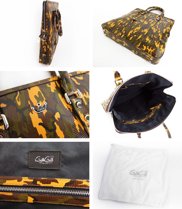 ガガミラノバッグスーパーコピー BIG BAG B03CY トートバッグ イエローカモフラ 12081845