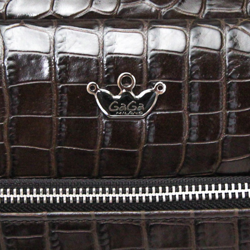 GAGA MILANO バッグGA-BP CROCO BROWN 13558463