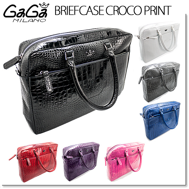 GaGa MILANO ガガミラノバッグスーパーコピー BRIEFCASE ブリーフケース クロコ型押し 11596103