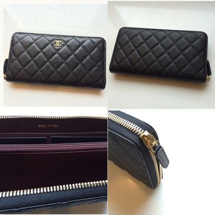 【CHANEL】シャネルスーパーコピーキャビアスキン♡ ラウンドジップ 長財布 黒 A50097