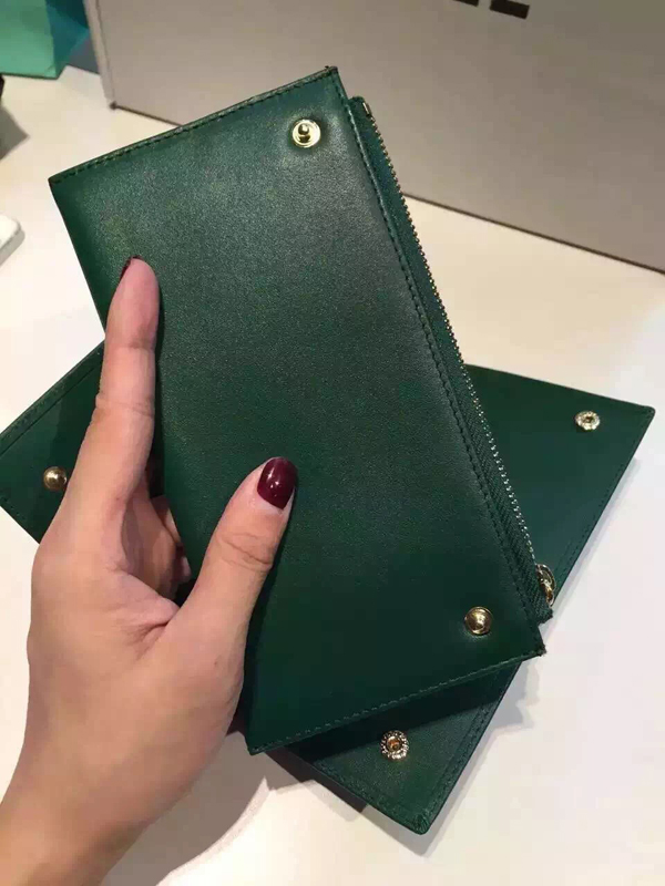 2015新作Bvlgari(ブルガリスーパーコピー)カーフスキン 長財布 Green B01369