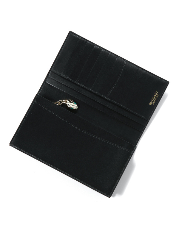 2015新作 Bvlgari(ブルガリスーパーコピー) カーフスキン 長財布 Black B01370