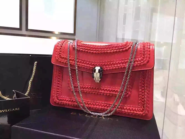 2015新作Bvlgari ブルガリスーパーコピー トートバッグ 37659 SERPENTI レッド