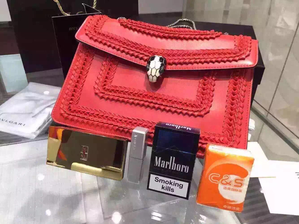 2015新作Bvlgari ブルガリスーパーコピー トートバッグ 37659 SERPENTI レッド