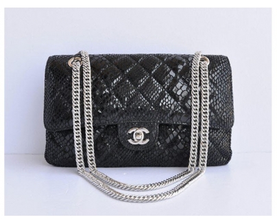 シャネル 蛇レザー シルバー金具 2.55シリーズ 1112