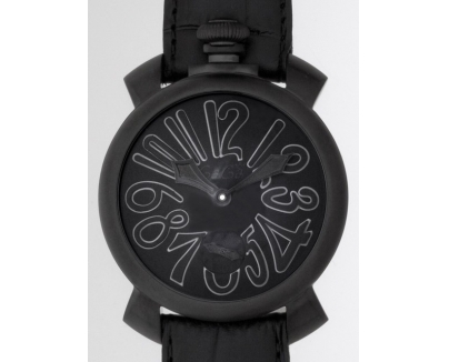 ガガ･ミラノ マニュアル 48mm 手巻き 5012.2 ブラック皮