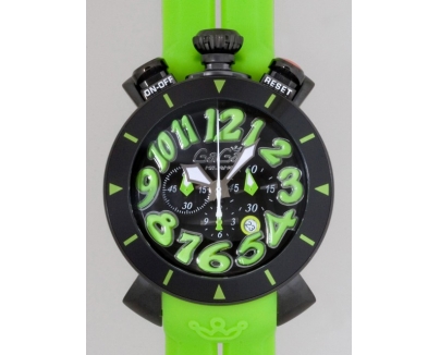 ガガ･ミラノ クロノ 48mm クォーツ 6056.9 ホワイトラバー