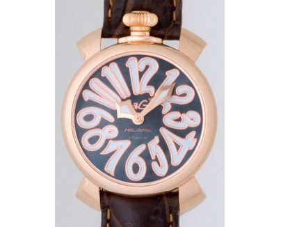 ガガ･ミラノ マニュアル 40mm クォーツ 5021.3 ダークブラウン皮