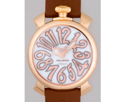 ガガ･ミラノ マニュアル 40mm クォーツ 5021.2 ブラウンラバー
