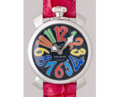 ガガ･ミラノ マニュアル 40mm クォーツ 5020.2 チェリー皮