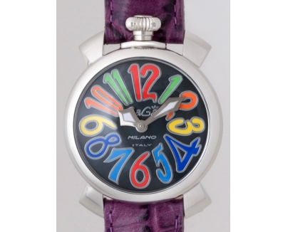 ガガ･ミラノ マニュアル 40mm クォーツ 5020.2 ダークパープル皮