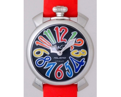 ガガ･ミラノ マニュアル 40mm クォーツ 5020.2 レッドラバー