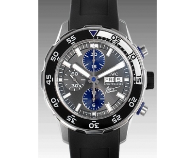 IWC アクアタイマー クロノ クストダイバー IW376706 グレー／ブル－
