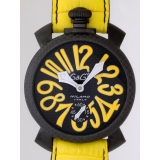 ガガ･ミラノ マニュアル 48mm 手巻き 5016.2 イエロー皮