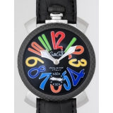ガガ･ミラノ マニュアル 48mm 手巻き 5015 ブラック皮