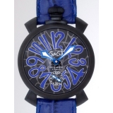 ガガ･ミラノ マニュアル 48mm 手巻き 5012 MOSAICO 2 ブルー皮