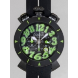 ガガ･ミラノ クロノ 48mm クォーツ 6054.2 ブラックラバー