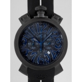 ガガ･ミラノ クロノ 48mm クォーツ 6050.1 ホワイトラバー