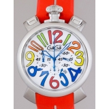 ガガ･ミラノ マニュアルクロノ 48mm クォーツ 5050.2 ブラックラバー