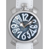 ガガ･ミラノ マニュアル 40mm クォーツ 5020.4 ホワイト皮