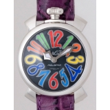 ガガ･ミラノ マニュアル 40mm クォーツ 5020.2 ダークパープル皮