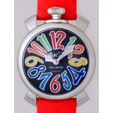 ガガ･ミラノ マニュアル 40mm クォーツ 5020.2 レッドラバー