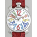 ガガ･ミラノ マニュアル 40mm クォーツ 5020.1 レッド皮
