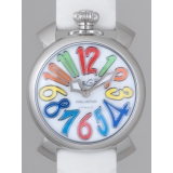 ガガ･ミラノ マニュアル 40mm クォーツ 5020.1 ホワイトラバー