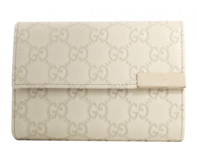 グッチ ダイス グッチシマ 三つ折財布 アイボリー 256935AA61G9022
