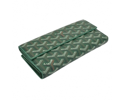 GOYARD ゴヤール 長財布 Ｗホック グリーン GOYWA-02