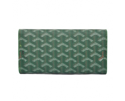 GOYARD ゴヤール 長財布 三つ折り ホック グリーン GOYWA-12