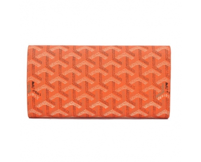 GOYARD ゴヤール 長財布 三つ折り ホック オレンジ GOYWA-13