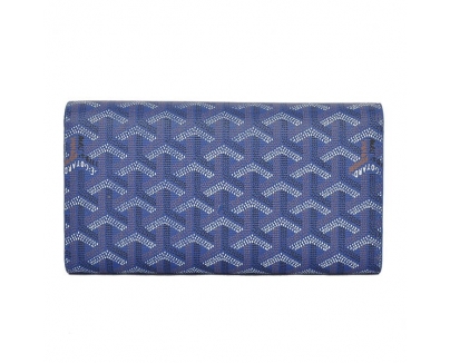 GOYARD ゴヤール 長財布 三つ折り ブルー GOYWA-14