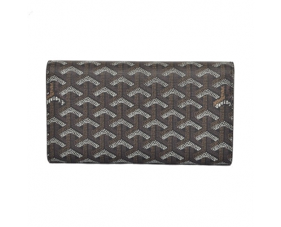 GOYARD ゴヤールスーパーコピー 長財布 三つ折り ブラック GOYWA-15