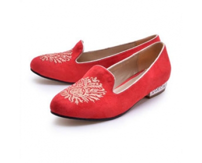 ミュウミュウ miumiu フラットシューズ レッド 靴-シューズ 20681