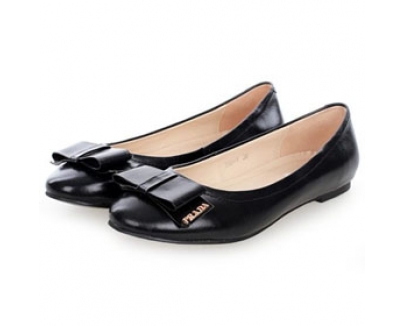プラダ フラットシューズ PRADA 革靴 パンプス ブラック 20261