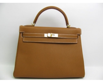 エルメス ケリー32（内縫い）トリヨンクレマンス-ゴールド（金具：ゴールド）he1261