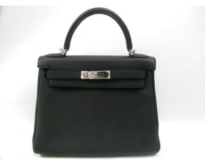 エルメス ケリー28 トゴ-ブラック（シルバー金具） he1272