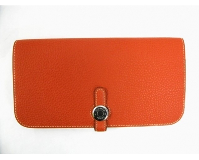エルメス ニュードゴン長財布 トゴ/サンギンヌ（金具：シルバー）HERMES03